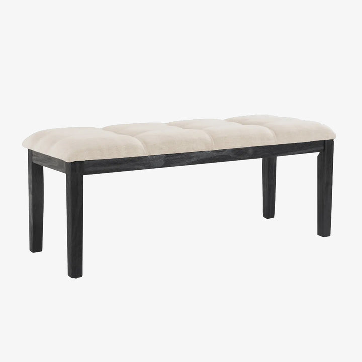 Xandra Accent Bench In Beige/ Black Finish