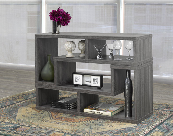 Customizable Dark Grey Multi-Configuration TV Stand for TVs up to 66 Inches