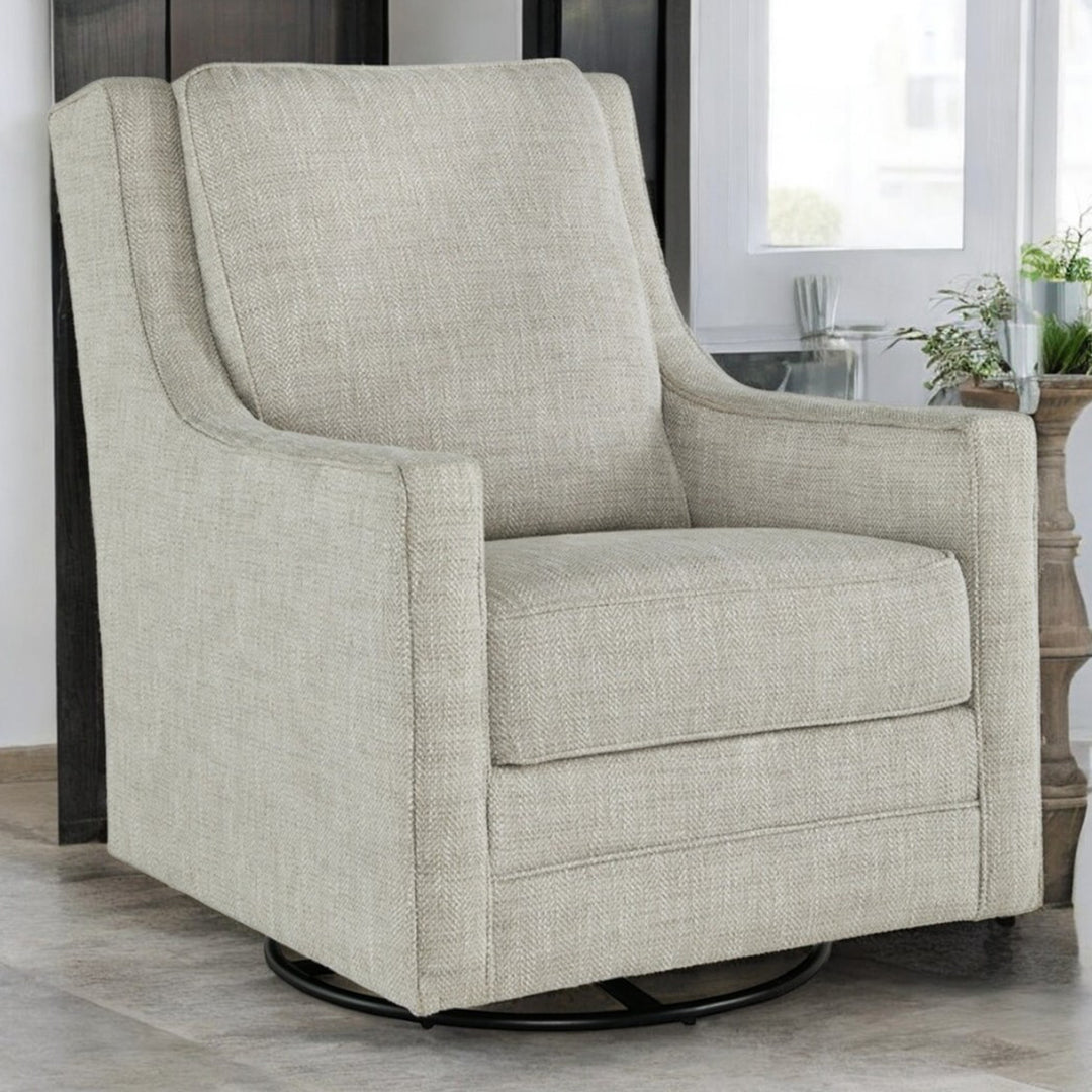 A3000265 Kambria Swivel Glider Accent Chair In Fog Finish | Signature Design By Ashley