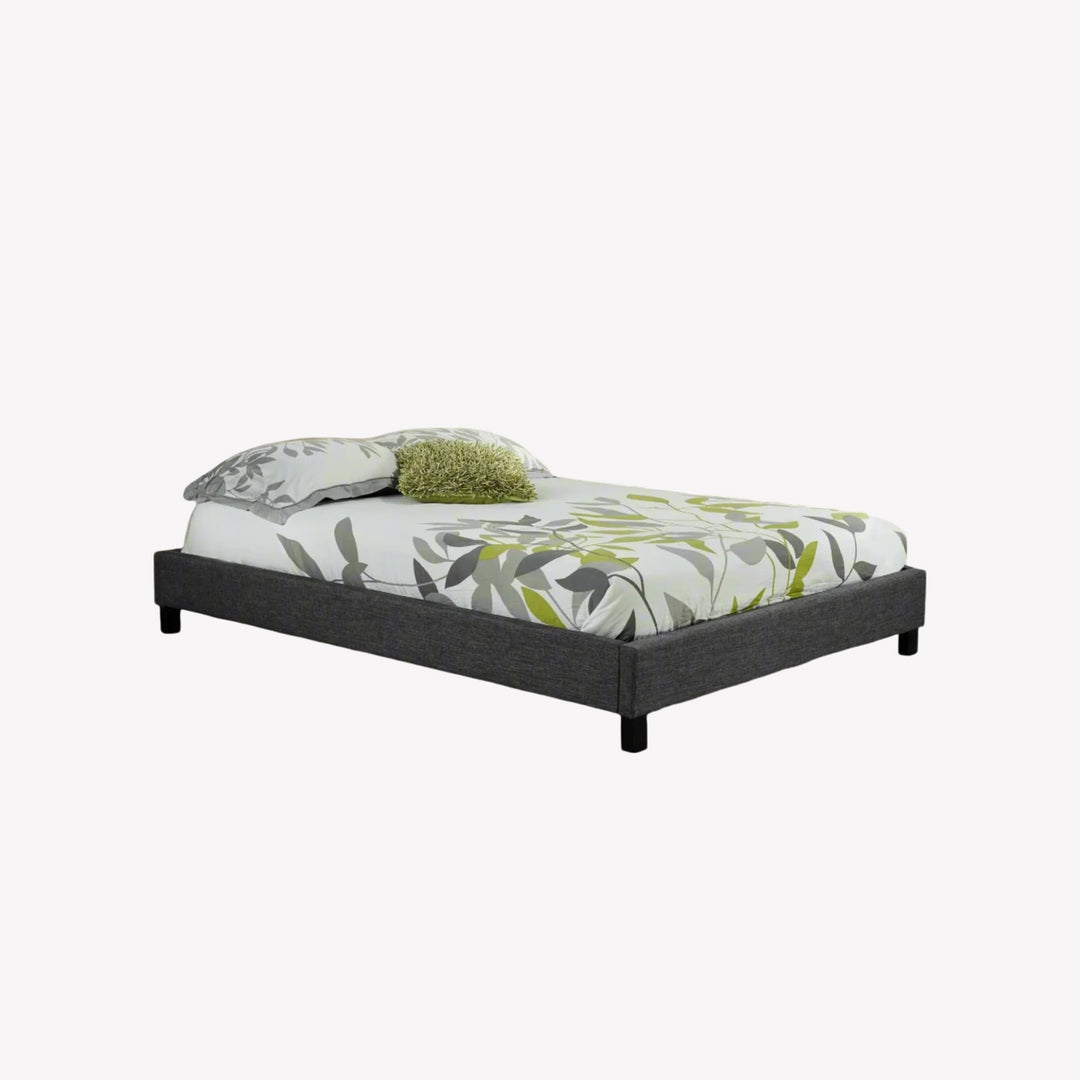 Willow Classy Platform Bed Frame In Grey Finish