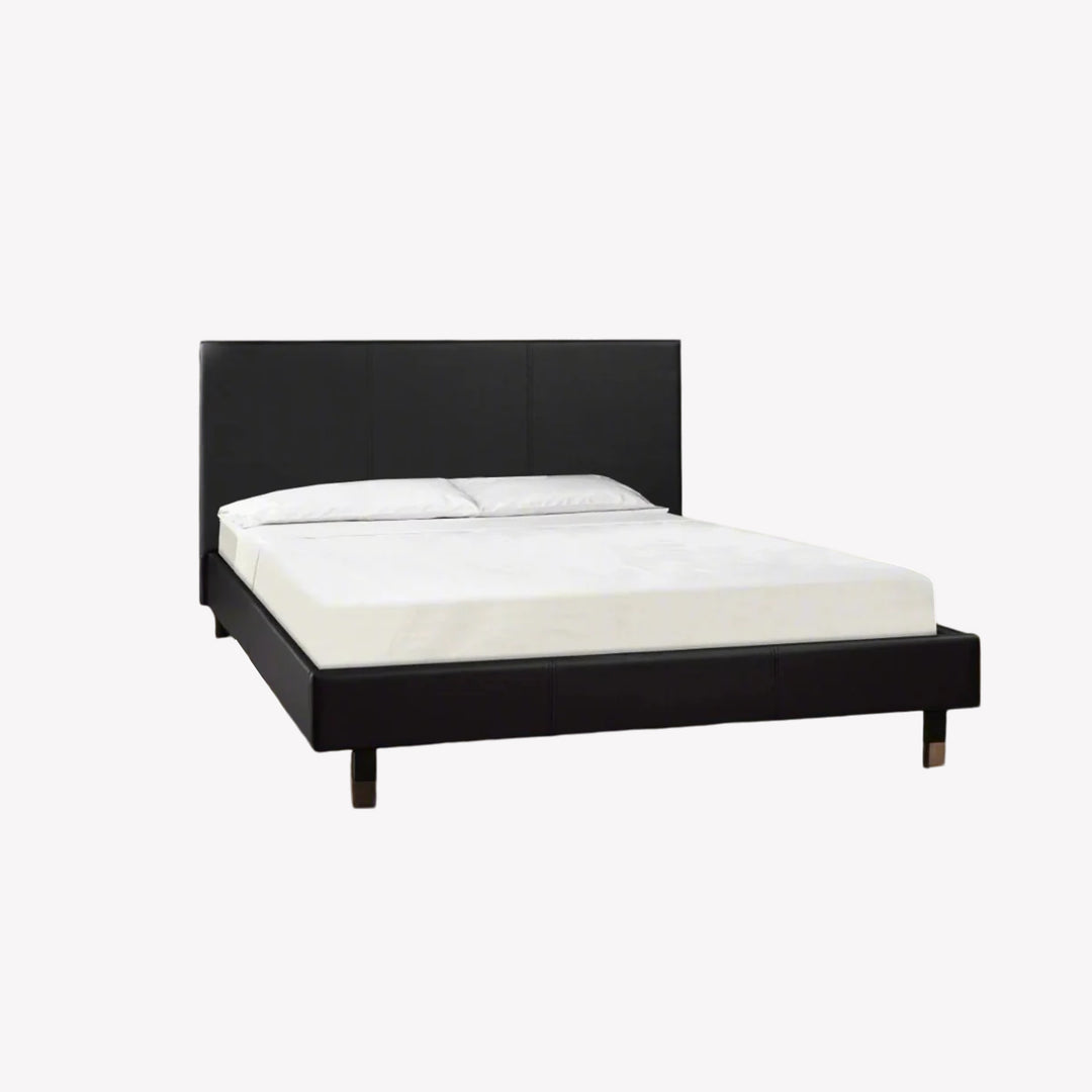 Wendy Platform Bed Frame With Cozy Mattress - Black