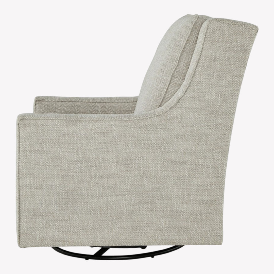 A3000265 Kambria Swivel Glider Accent Chair In Fog Finish | Signature Design By Ashley