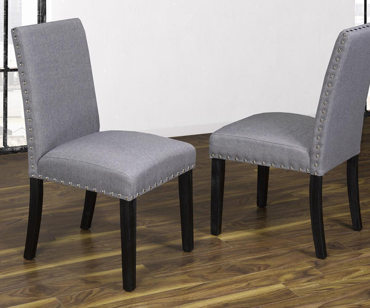 Estrel Classy Dining Chair With Fabric Upholstery (Set of 2) | Available In Grey & Beige Colors