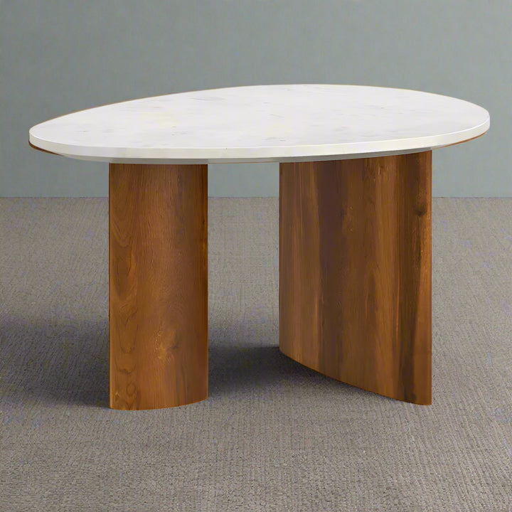 Callan Coffee Table in Walnut & Cloud White