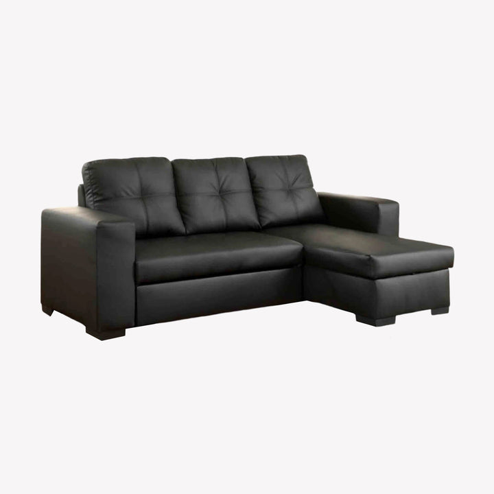 Miller Sectional Sofa Bed With PU Upholstery & Reversible Storage Chaise