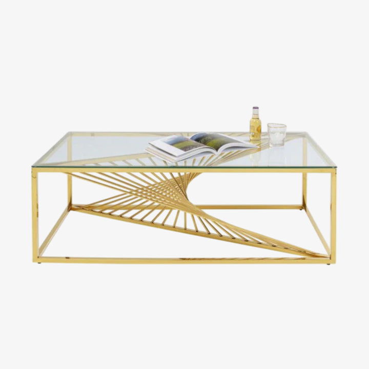 Francesca Coffee Table Set With Gold Finish