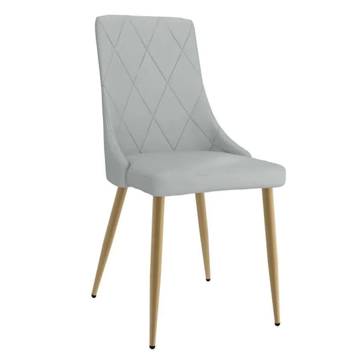 Zenith Side Chair With Aged Gold Finish (Set of 2) | Available In White, Light Grey & Black Colors