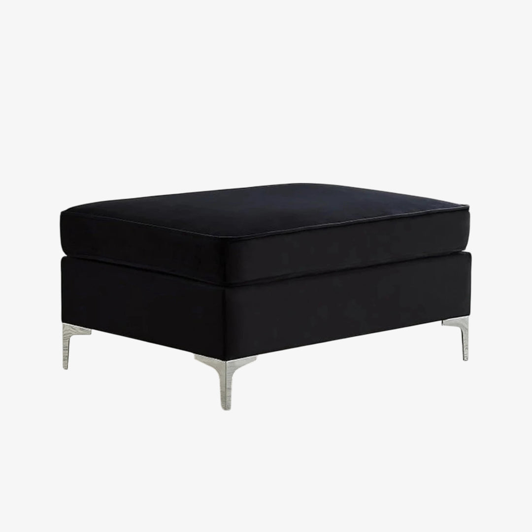 Jason Contemporary Storage Ottoman In Midnight Black Finish