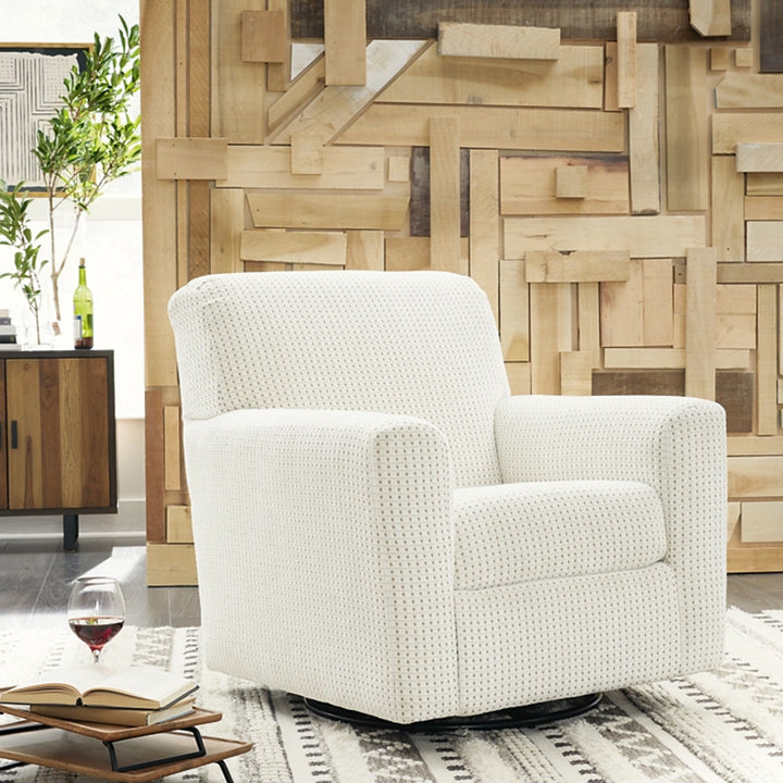 A3000365 Herstow Swivel Glider Accent Chair - Ivory | Signature Design By Ashley