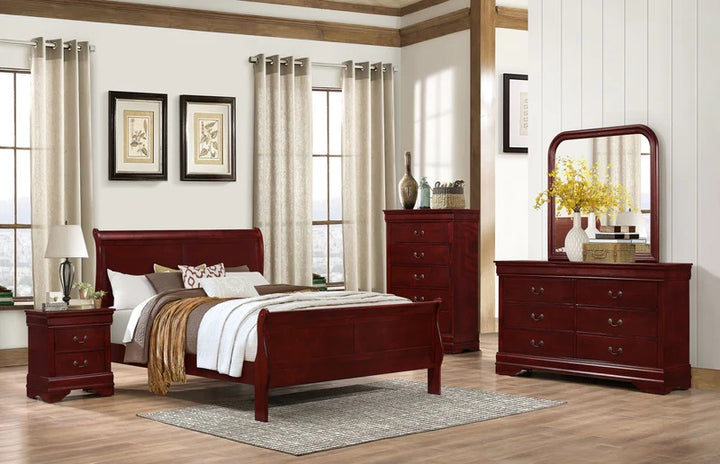 Regal 8-Piece Traditional Style Bedroom Set - Cherry