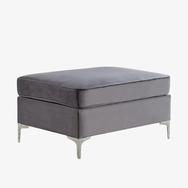 Jason Contemporary Storage Ottoman In Appealing Grey Finish