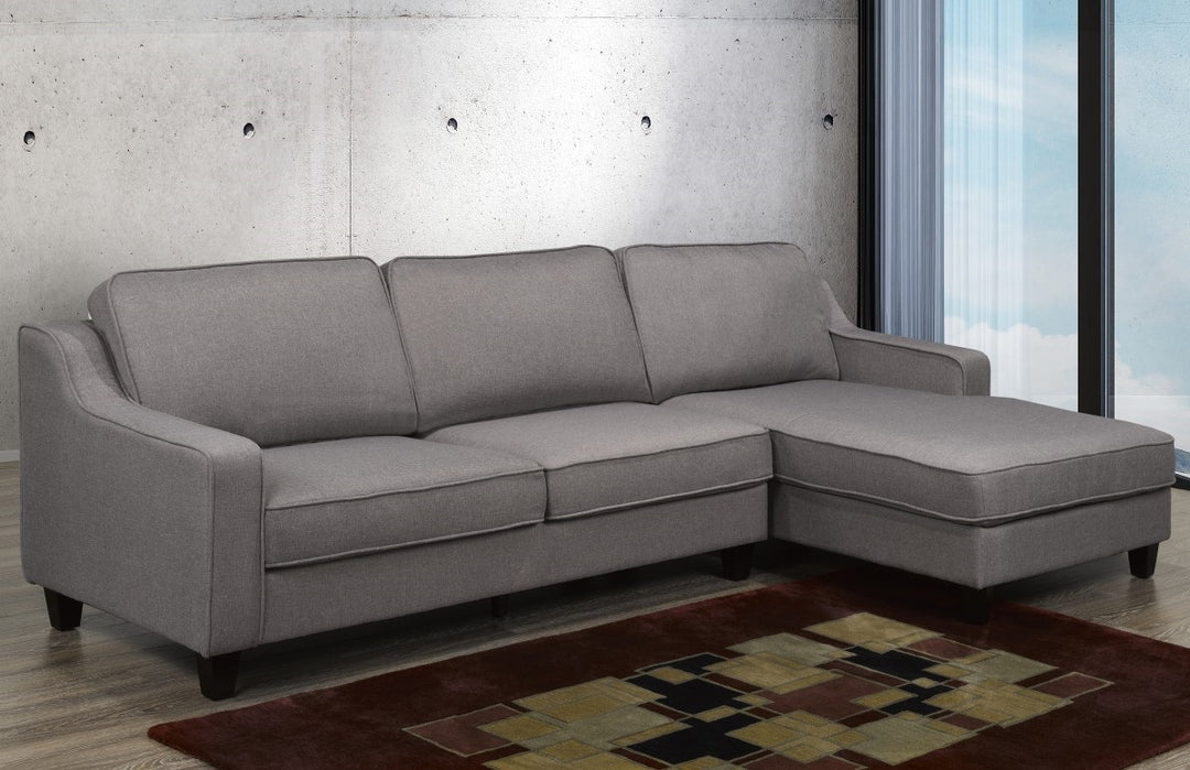 Quincy Sectional Sofa With Right Hand Chaise - Captivating Grey
