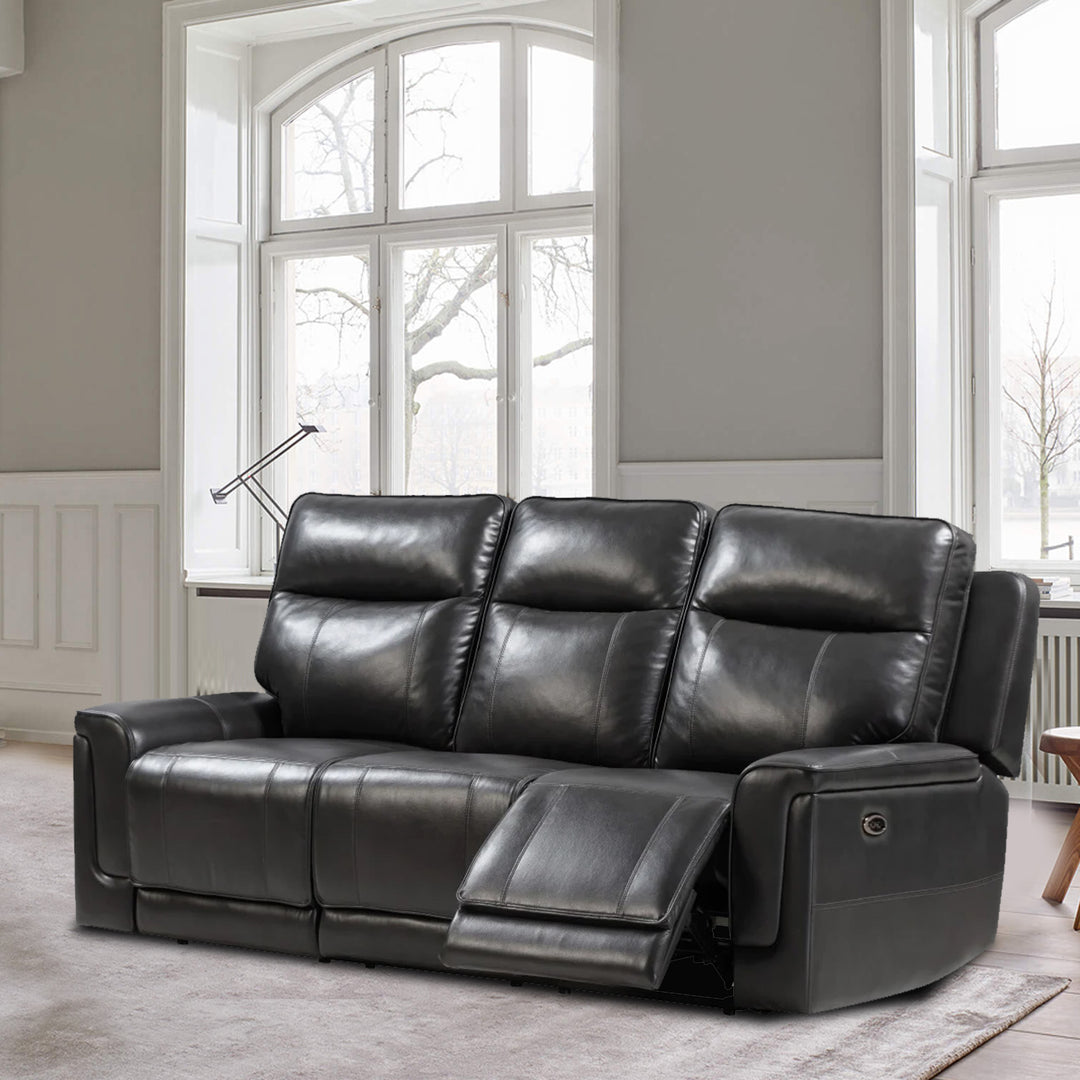 Dallas 3 Seater Power Reclining Sofa in Charcoal