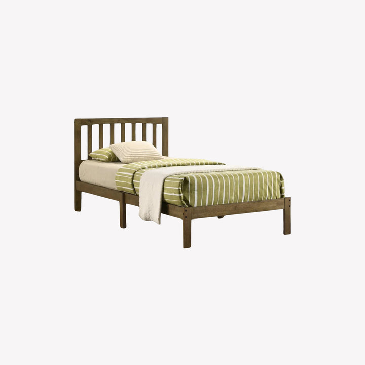 Beckett Classic Platform Bed Frame In Walnut Finish