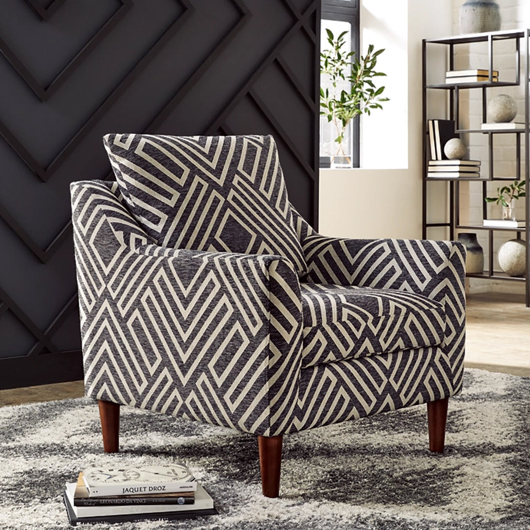 A3000641 Morrilton Fabric Accent Chair - Natural/ Charcoal | Signature Design By Ashley