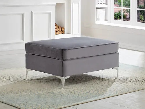 Jason Contemporary Storage Ottoman In Appealing Grey Finish