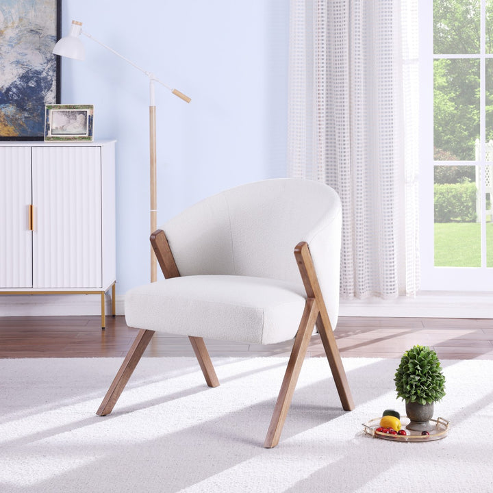 Maryk Cream Dining Chair – Contemporary Elegance with Solid Wood Frame & Padded Comfort