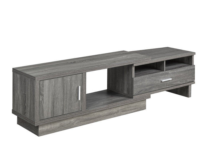 Contemporary Grey Expandable TV Stand for TVs up to 48 Inches