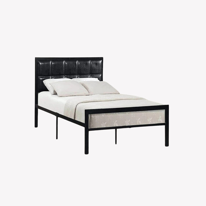 Reverie Metallic Platform Bed Frame With Midnight Black Finish