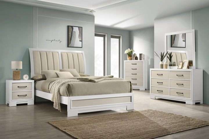 Paragon 8-Piece Bedroom Set In Striking White Finish