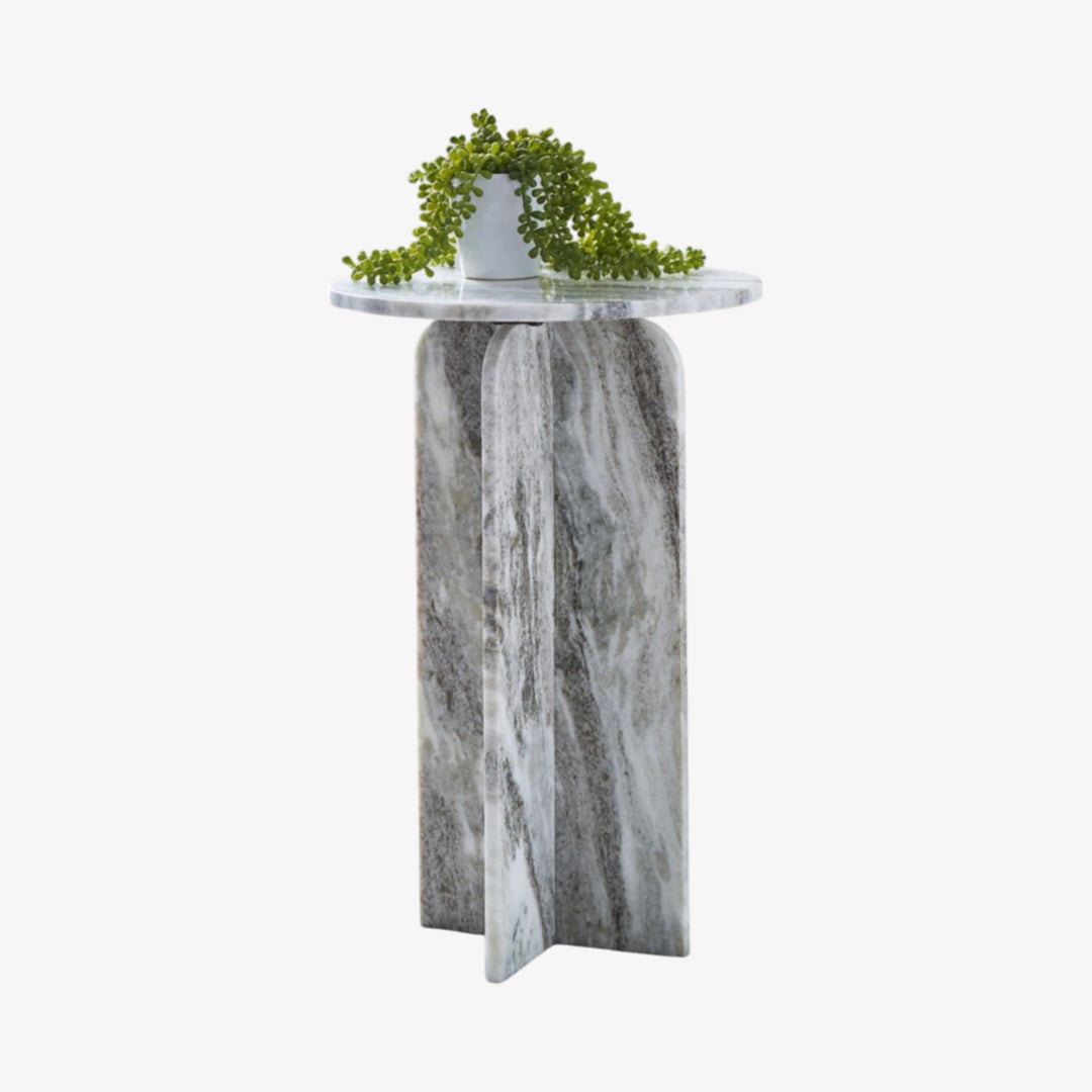 A4000610 Keithwell Tall Accent Table In Grey/ White Finish | Signature Design By Ashley