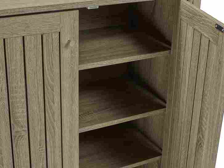 Contemporary Dark Taupe Shoe Cabinet Stylish Organization for Your Space