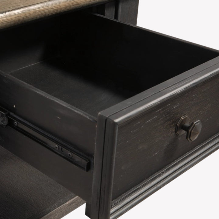 T736-3 Tyler Creek End Table In Greyish Brown/ Black Finish | Signature Design By Ashley