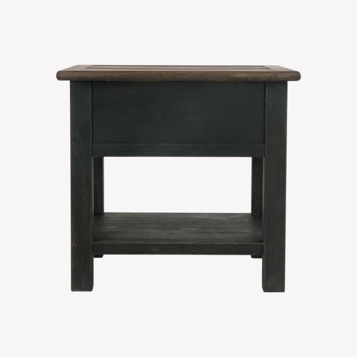 T736-3 Tyler Creek End Table In Greyish Brown/ Black Finish | Signature Design By Ashley