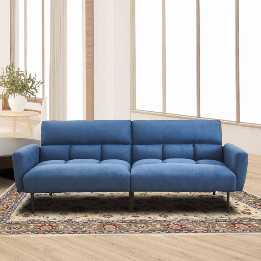 Sean Comfortable Sofa Bed With Splendid Blue Finish