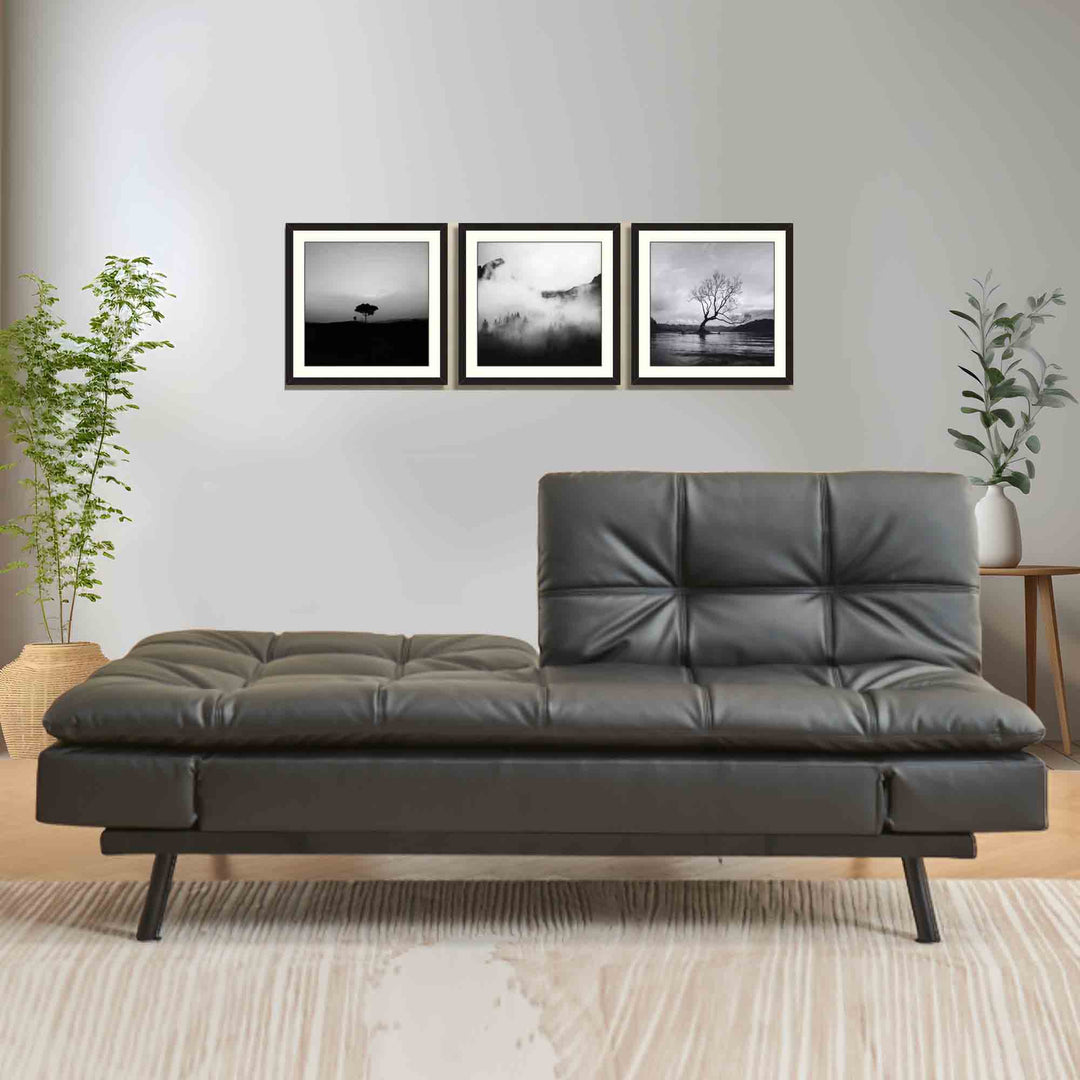 Orion Chic & Comfortable Sofa Bed - Flourish Black