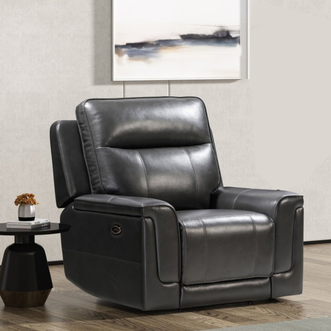 Dallas Power Recliner Chair in Charcoal Color