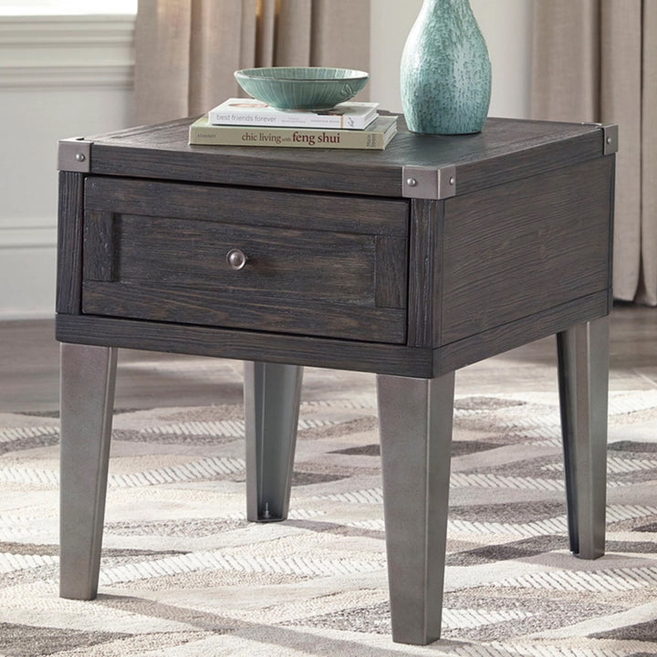 T901-3 Todoe End Table In Dark Grey Finish | Signature Design By Ashley