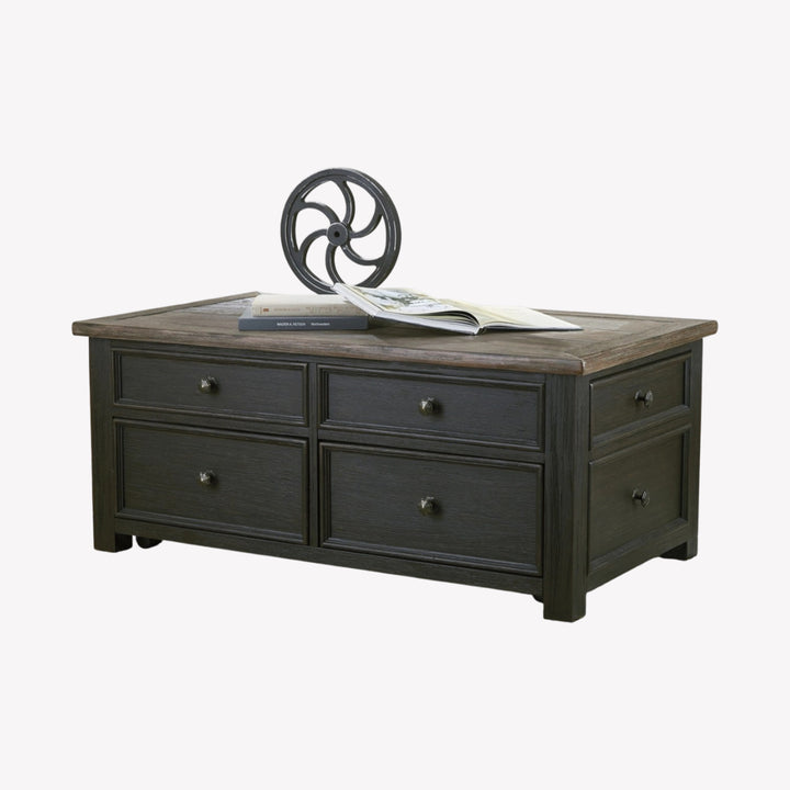 T736-20 Tyler Creek Coffee Table With Lift Top - Greyish Brown/ Black | Signature Design By Ashley