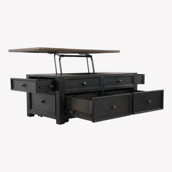 T736-20 Tyler Creek Coffee Table With Lift Top - Greyish Brown/ Black | Signature Design By Ashley