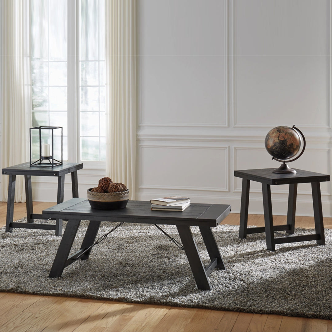 T400-13 Bensonale Occasional Table Set In Faux Grey Finish (Set of 3) | Signature Design By Ashley