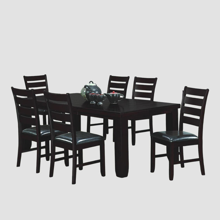 Bliss 7-Piece Dining Table Set With 18" Extension Leaf - Espresso