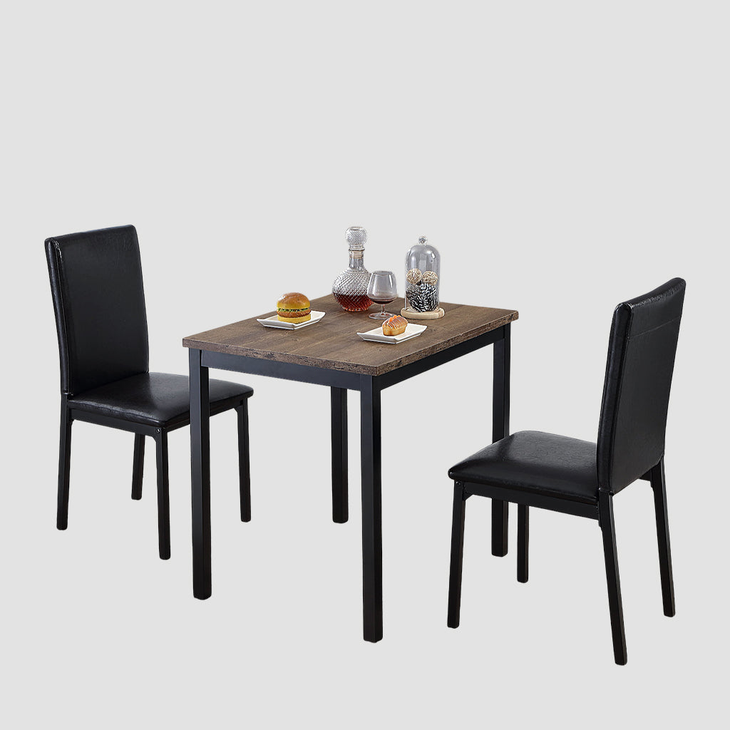 Caspian 3-Piece Small Dining/ Coffee Set - Black