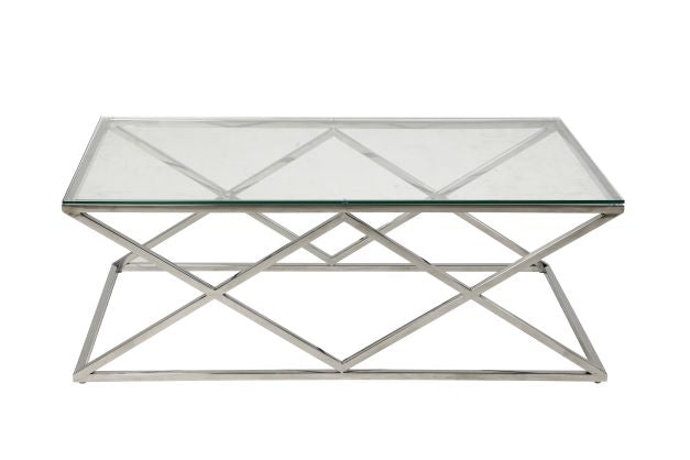 Eden Coffee Table Set With Silver Plated Frame
