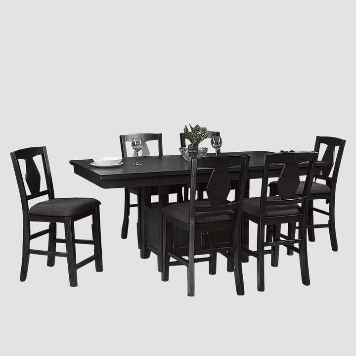 Edmonton Dark Grey Pub Table With Butterfly Leaf