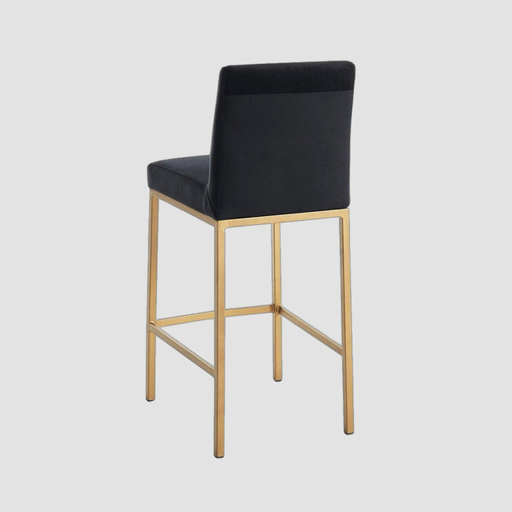 Harmony 26" Counter Stool In Black/ Aged Gold Finish (Set of 2)