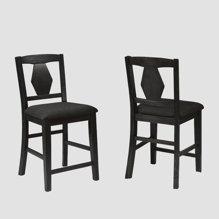 Houston Classic Pub Height Dining Chairs (Set of 2) - Dark Grey