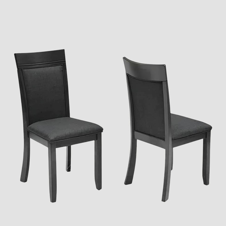 Kash Elegant Dining Chair (Set of 2) | Available In Dark Grey & Espresso Finish