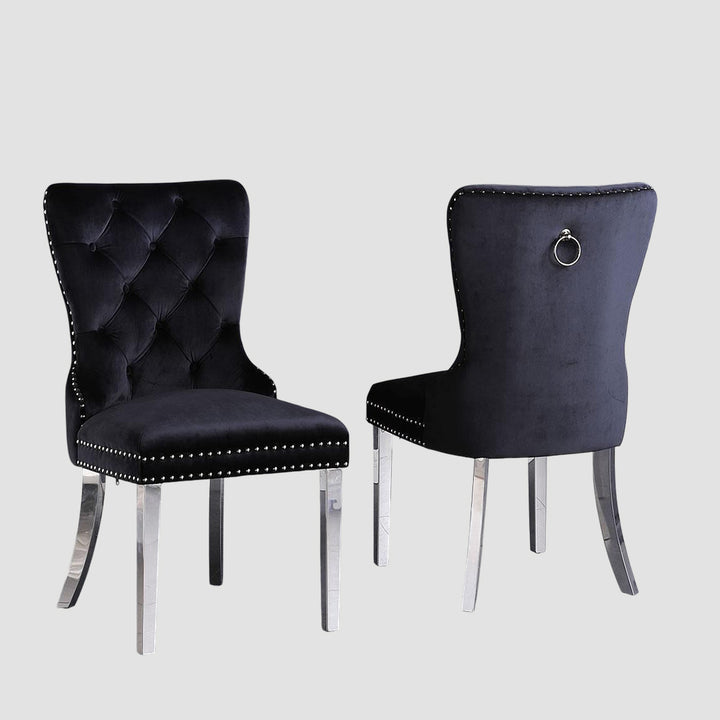 Monique Tranquil Dining Chair (Set of 2) | Available In Black & Grey Colors