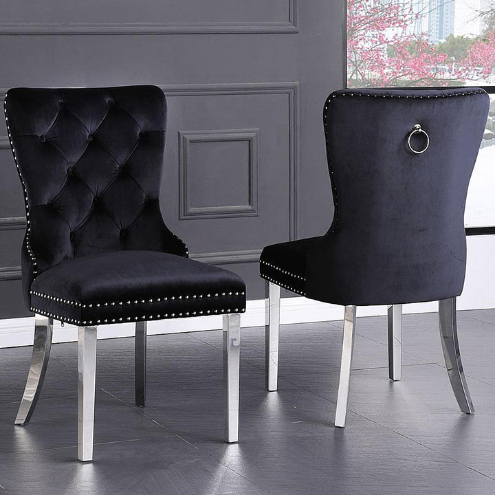 Monique Tranquil Dining Chair (Set of 2) | Available In Black & Grey Colors