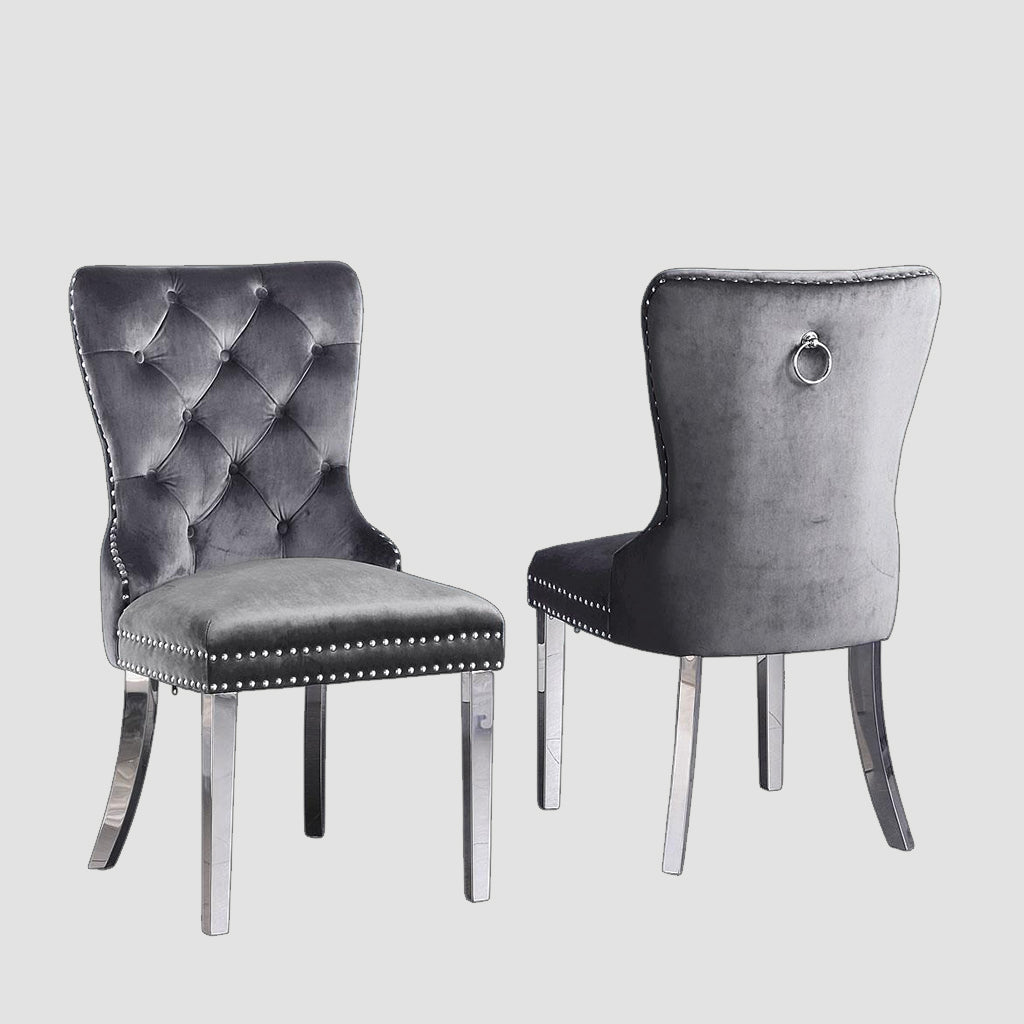 Monique Tranquil Dining Chair (Set of 2) | Available In Black & Grey Colors