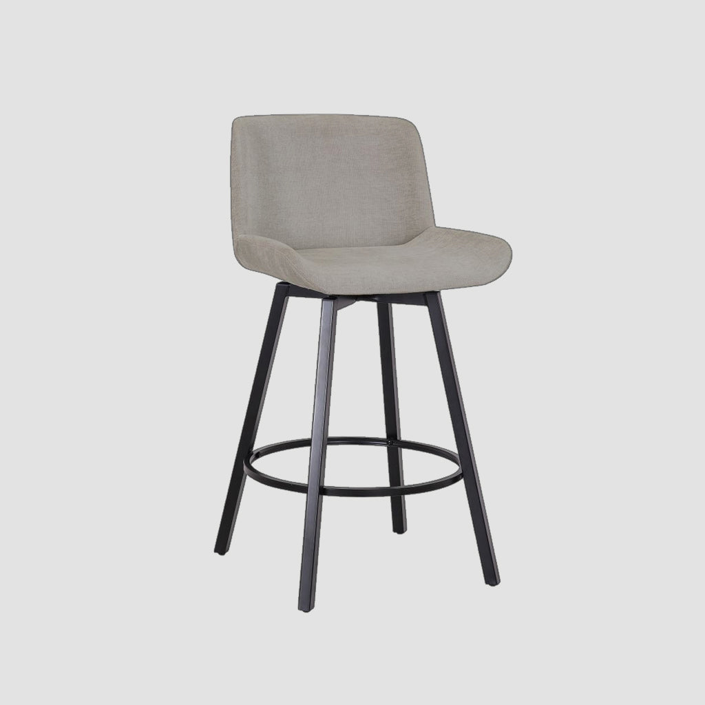 Riley 26" Classy Counter Stool (Set of 2) - Grey/ Black