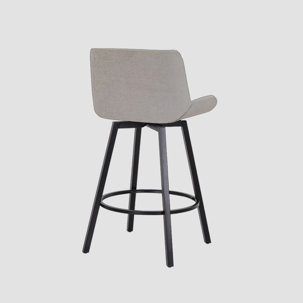 Riley 26" Classy Counter Stool (Set of 2) - Grey/ Black