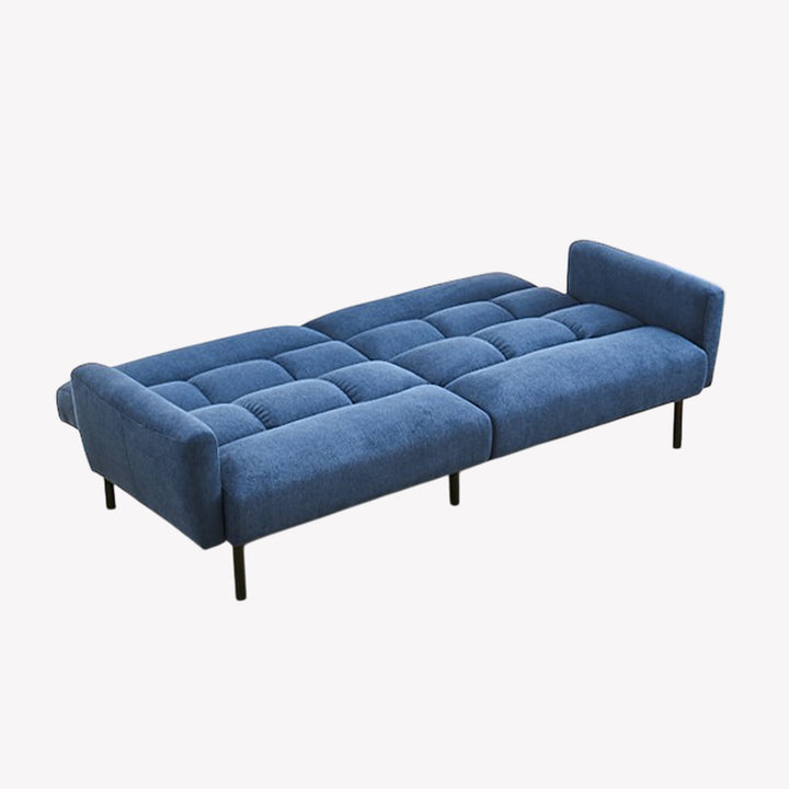 Sean Fabric Upholstered Sofa Bed In Splendid Blue Finish