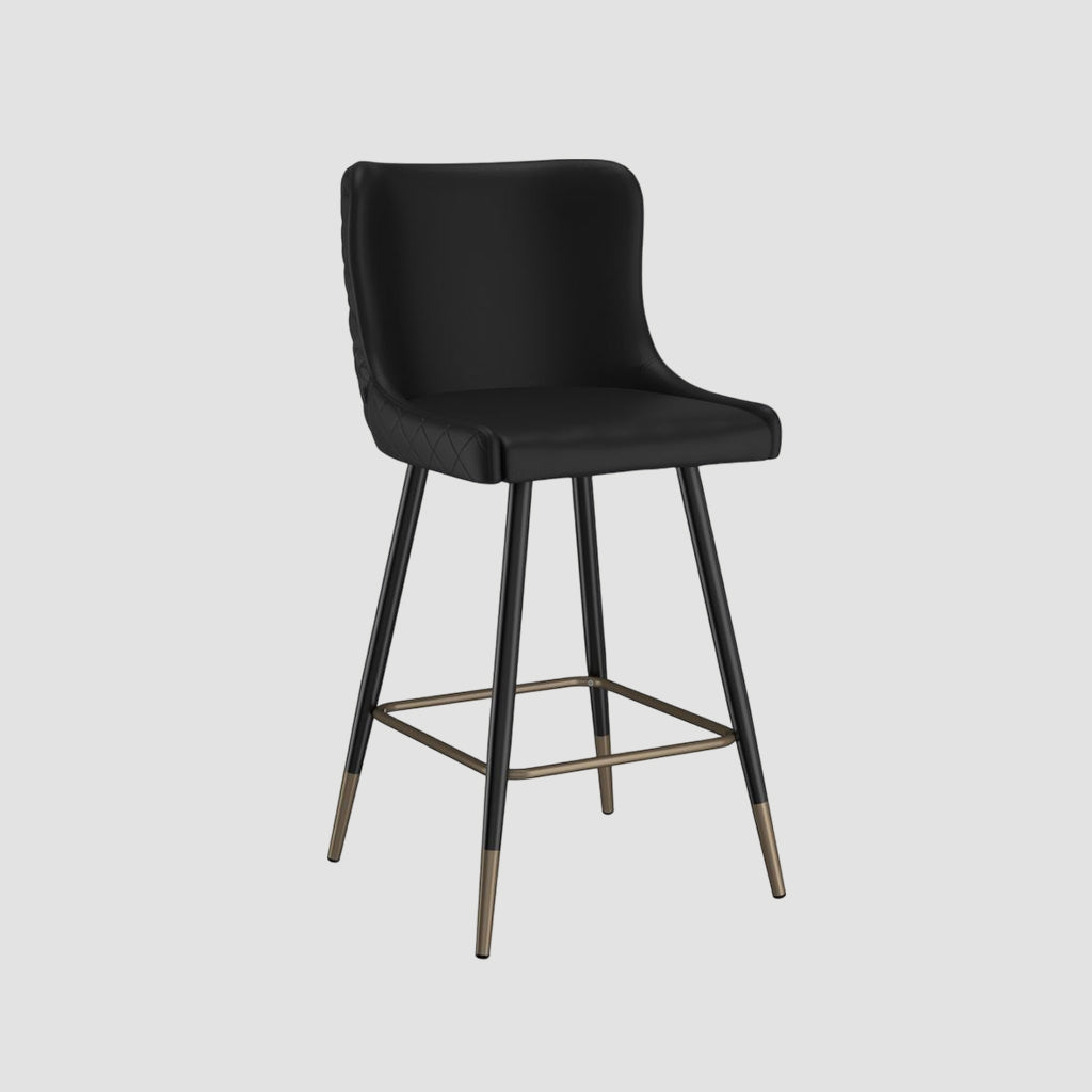 Silas 26" Counter Stool in Black (Set of 2)