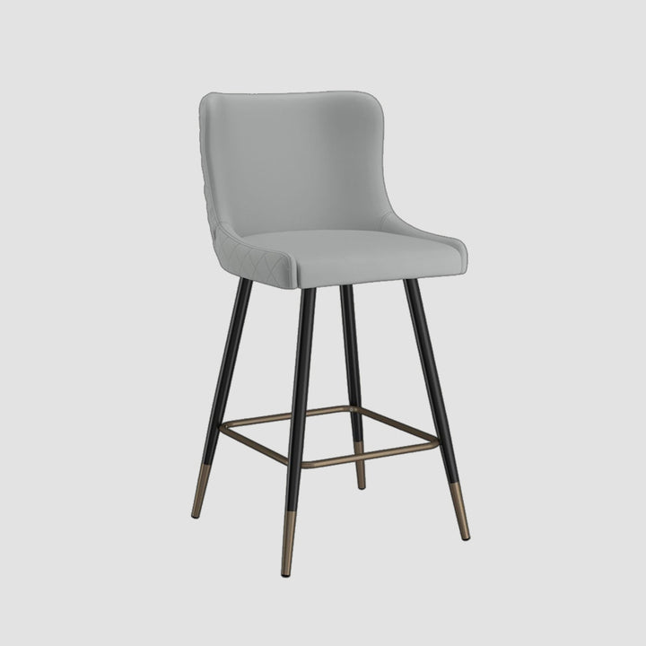 Silas 26" Counter Stool In Light Grey/ Black (Set of 2)